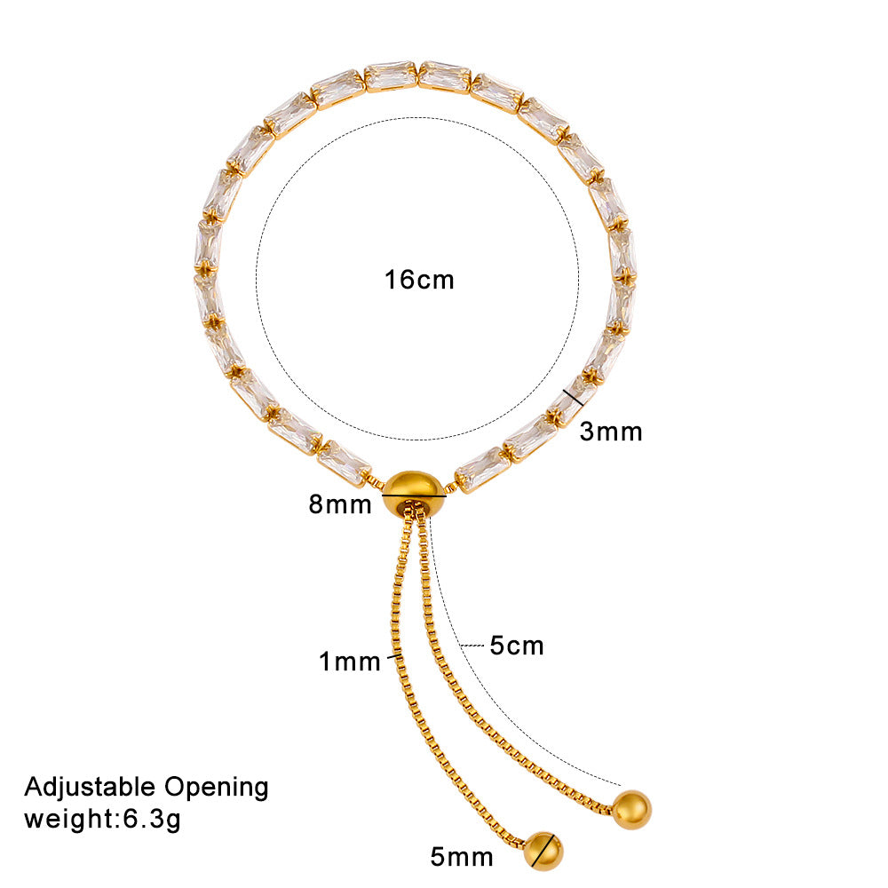 Flat Zirconia Bracelet