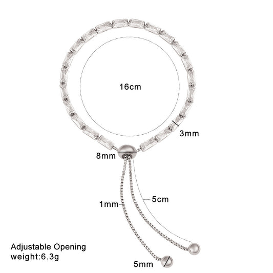 Flat Zirconia Bracelet