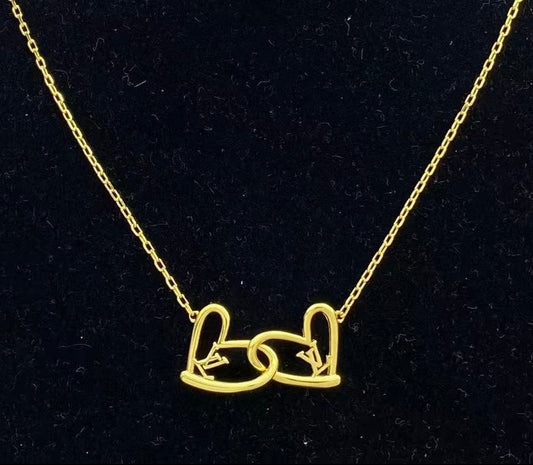 Double love LV necklace