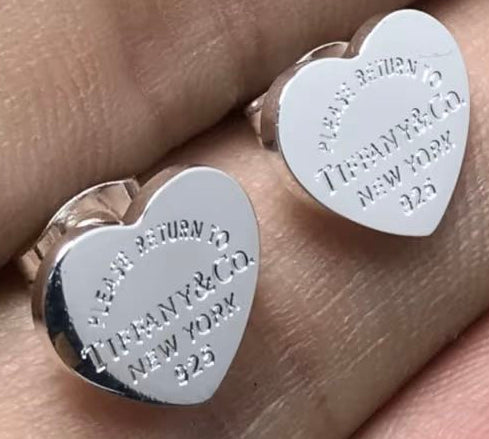 Platinum Heart Studs