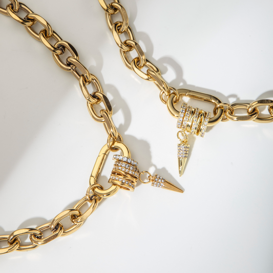 zircon charms choker