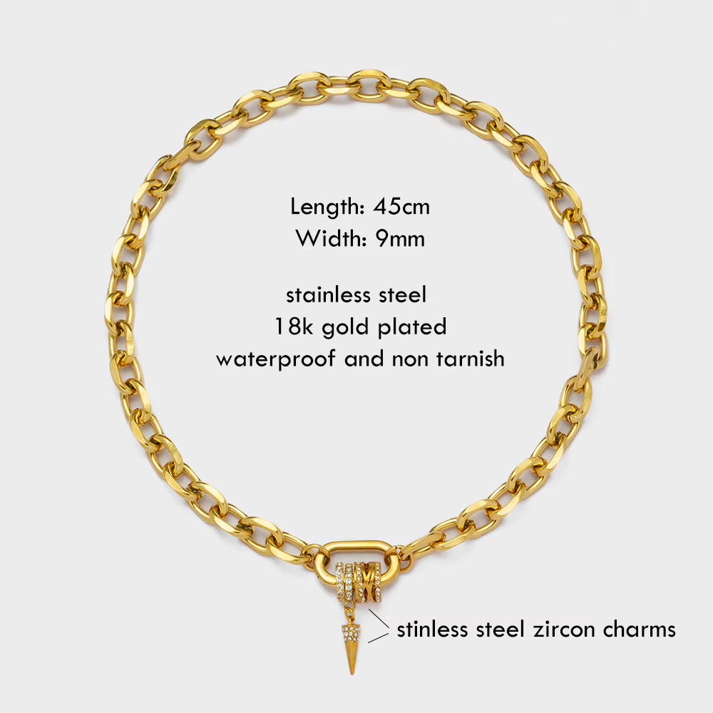 zircon charms choker