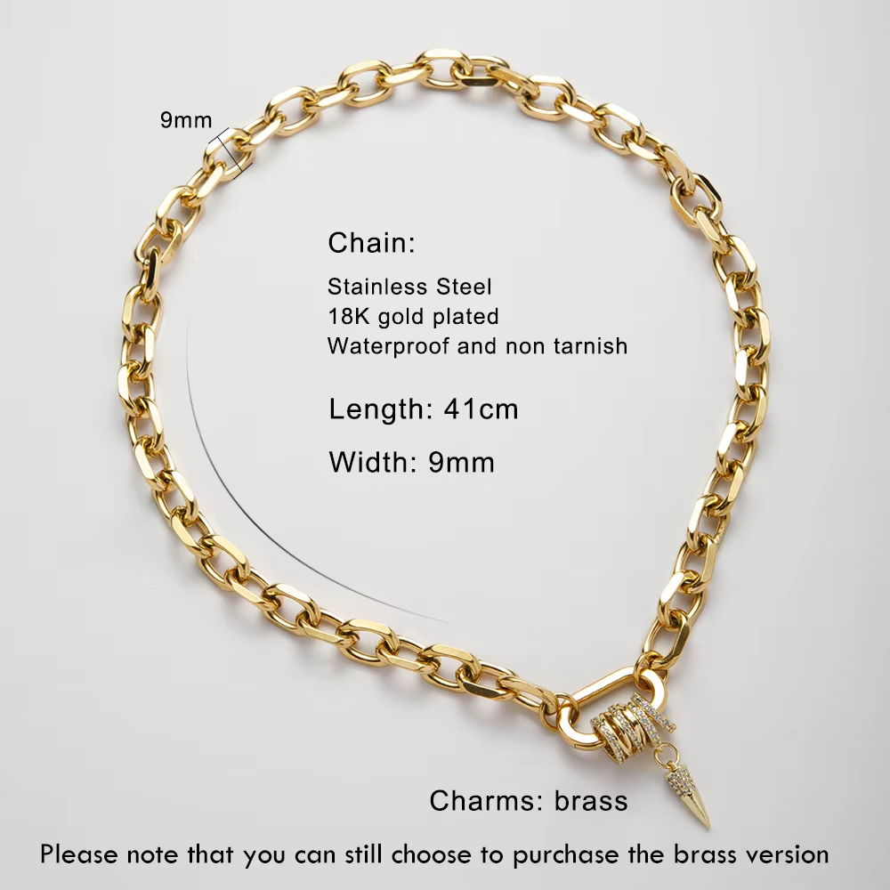 zircon charms choker