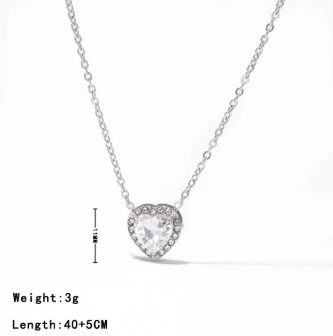 Glistening Heart Necklace