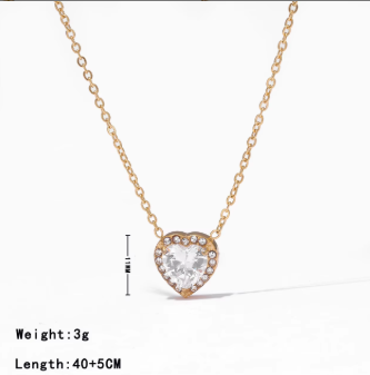 Glistening Heart Necklace